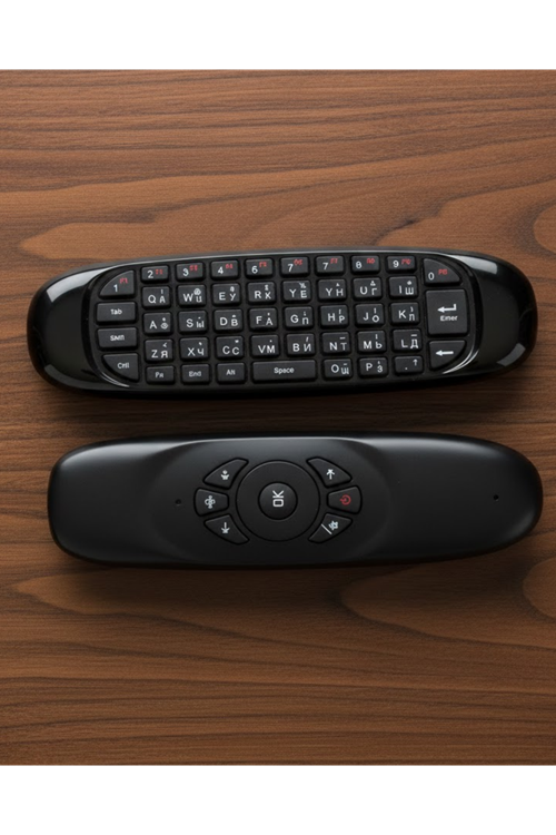 Çift Taraflı Hava Mouse Kablosuz Klavye ve Uzaktan Kumanda