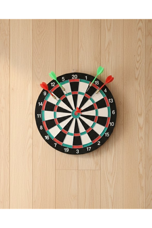 17 İnç Dart Tahtası Şık Tasarım Dayanıklı Yapı ve Dart Oku Hediyeli