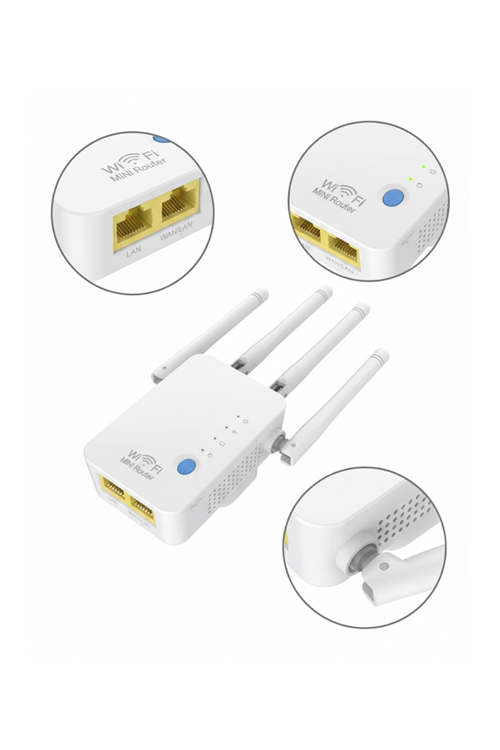 300Mbps WiFi Tekrarlayıcı WPS Güvenlikli AP Modlu Güçlendirici