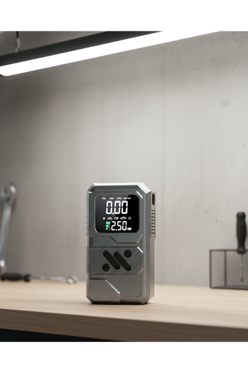 Araçlar İçin Akü Takviye Lastik Şişirme ve Powerbank Cihazı