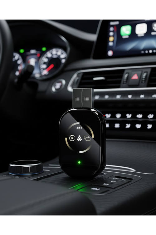 Araç İçi Kablosuz CarPlay Android Auto AirPlay Adaptörü