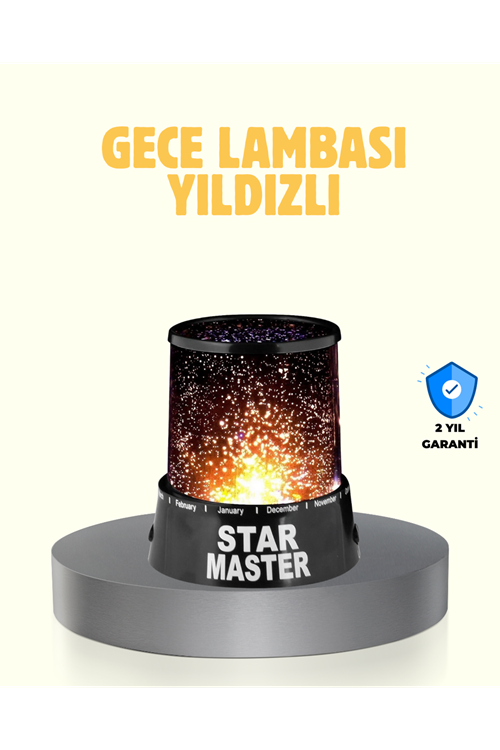 LED Renk Değiştiren Yıldız Projektör Galaxy Efektli Gece Lambası