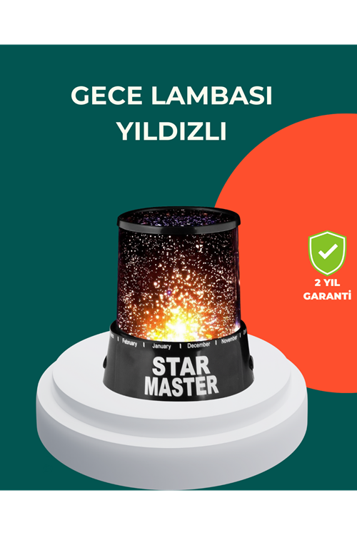 Galaxy Efektli LED Yıldız Projektör Renk Değiştirmeli Oda Aydınlatması