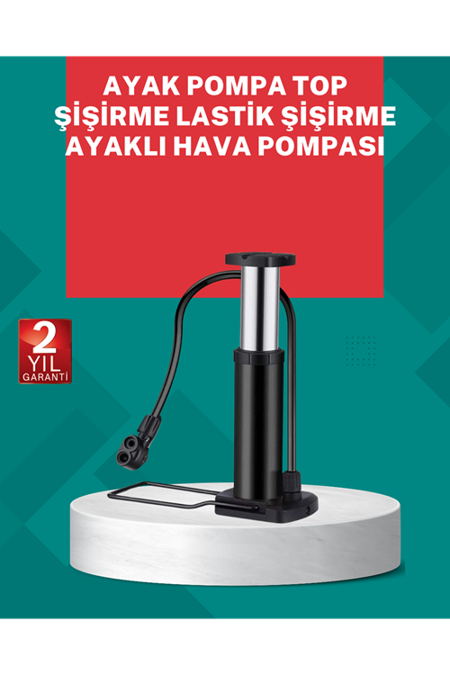 Manuel Ayak Pompası Extra Güçlü Lastik Şişirme Pompası