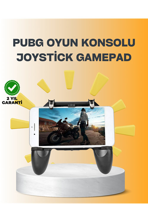 Joystick ve Parmak Tetikleyicili Mobil Oyun Gamepad Tutucu