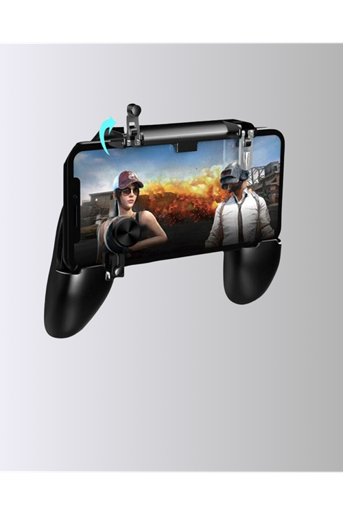 Joystick ve Parmak Tetikleyicili Mobil Oyun Gamepad Tutucu