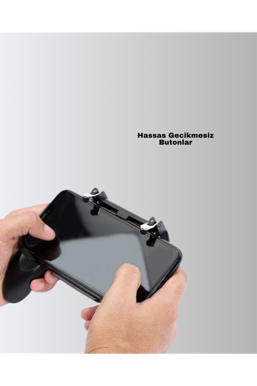 Joystick ve Parmak Tetikleyicili Mobil Oyun Gamepad Tutucu