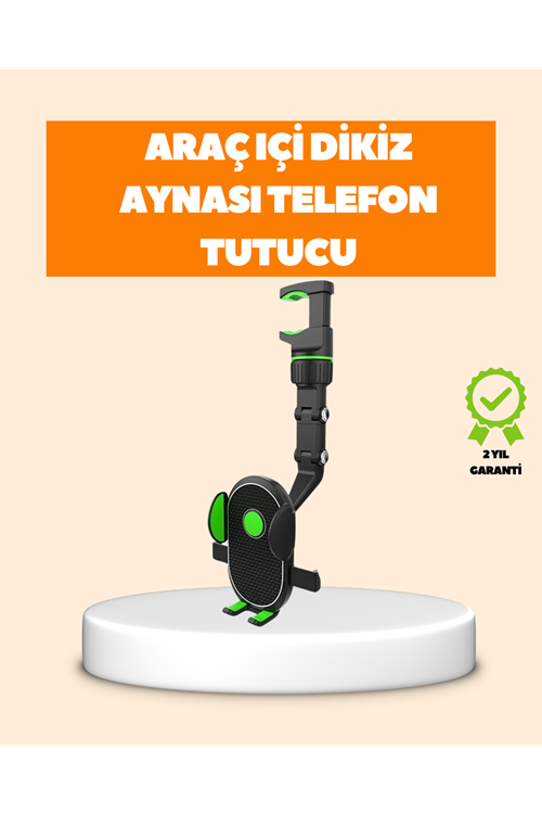 Araç İçi Dikiz Aynası Telefon Tutucu Katlanabilir ve Çok Fonksiyonlu