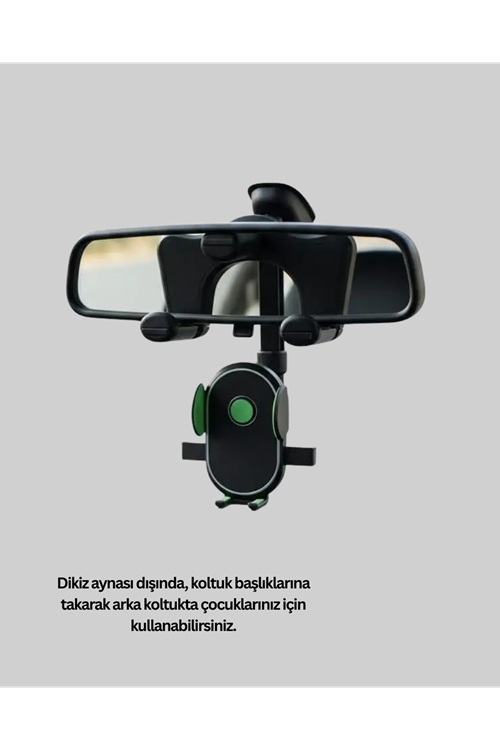 Araç İçi Dikiz Aynası Telefon Tutucu Katlanabilir ve Çok Fonksiyonlu