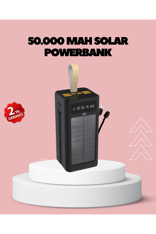 Kamp ve Outdoor Kullanıma Uygun Güneş Panelli Powerbank