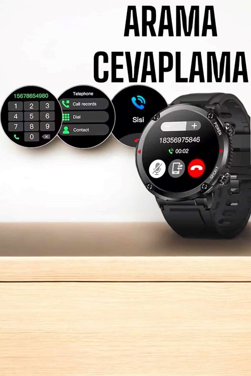Akıllı Saat Yeni Nesil Bluetooth Bağlantılı Uyku ve Sağlık Takibi NFC ve GPS