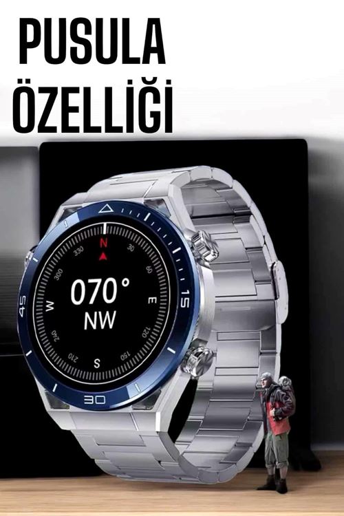 Akıllı Saat Yeni Nesil Bluetooth Bağlantılı Uyku ve Sağlık Takibi NFC ve GPS