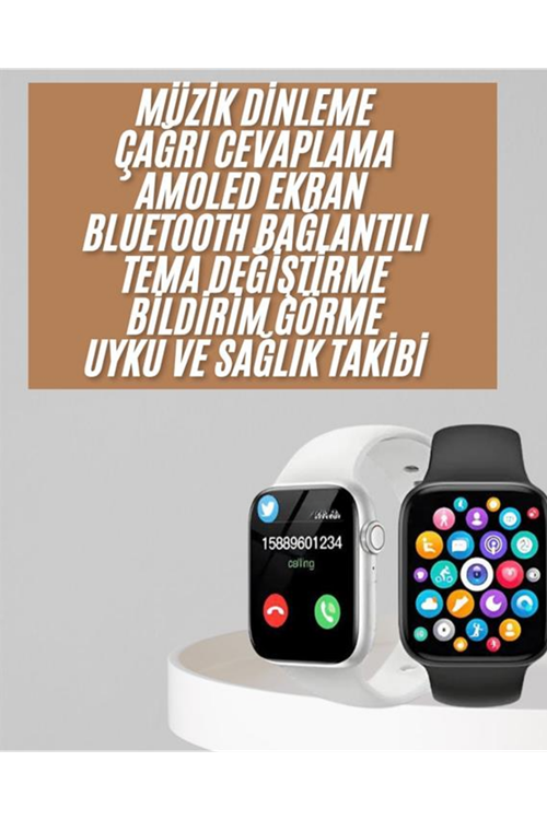 1.83 İnç Akıllı Saat Android ve İOS Uyumlu Çağrı Cevaplayabilen Adımsayar GPS Takibi