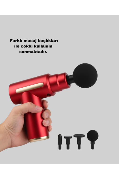 Kas Gevşetici Masaj Tabancası 4 Başlık ve Ayarlanabilir Hız