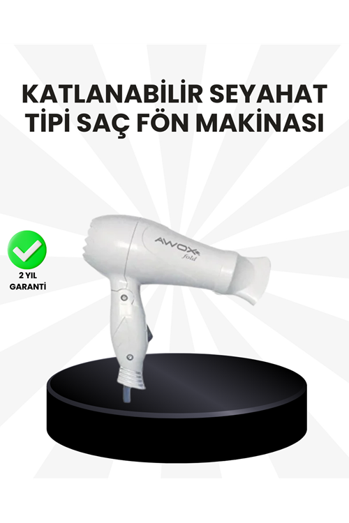 Taşınabilir Fön Makinesi Katlanır Gövde Enerji Tasarruflu