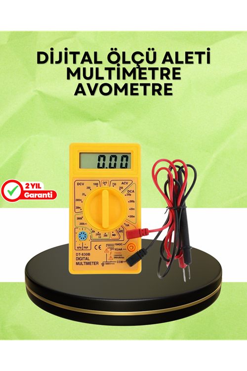 Profesyonel Dijital Multimetre Volt Amper Direnç Ölçümü