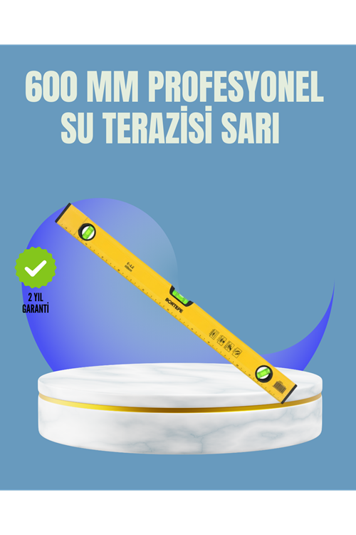 Dayanıklı Plastik Gövdeli 600 mm Su Terazisi