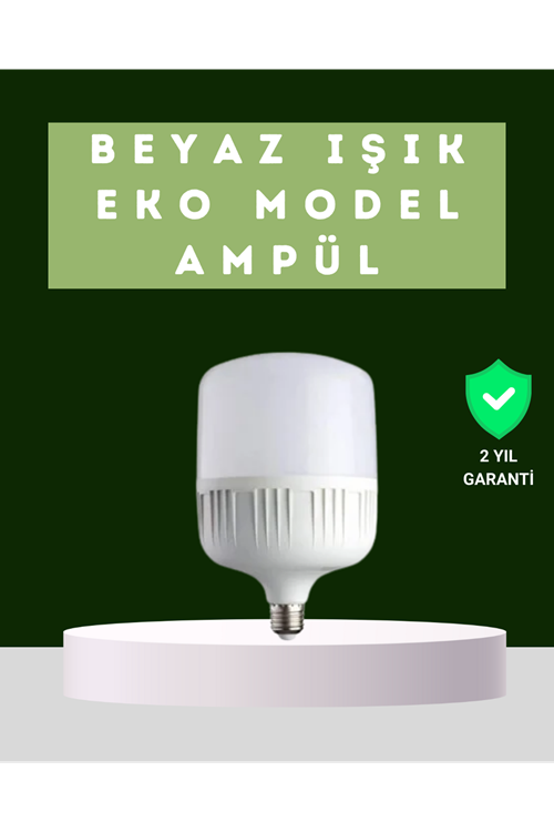Şarjlı LED Torch Ampul 30 Watt Beyaz Işık Enerji Tasarruflu