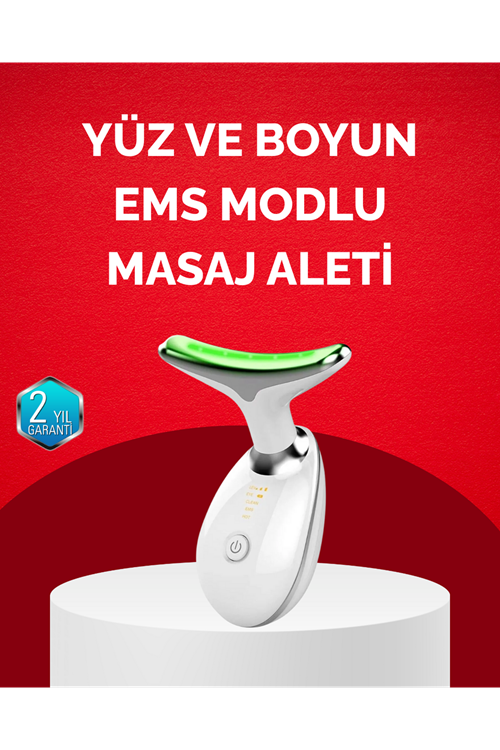 USB Şarjlı LED Işık Terapili Yüz Boyun Bakım Cihazı