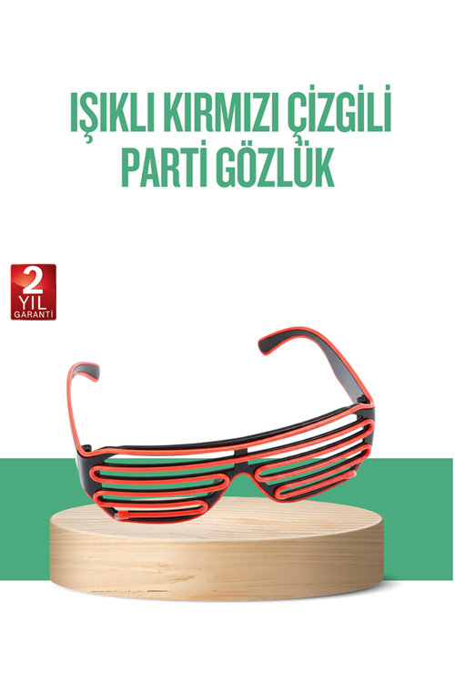Renkli Işıklı Gözlük Eğlenceli Gece Aksesuarı