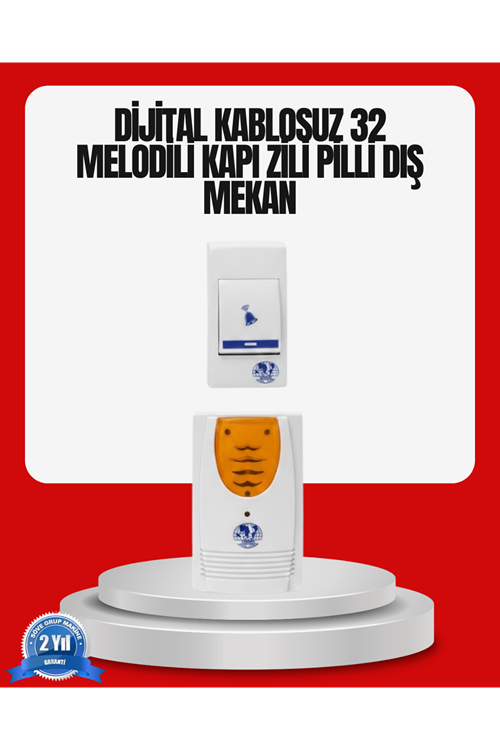 Kolay Kullanımlı Kablosuz Kapı Zili Şık ve Sade Tasarım