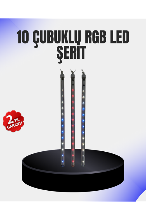 Dekoratif LED Meteor Işık 10’lu Çubuk Seti