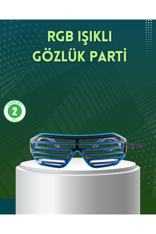 Işıklı LED Gözlük Parti Konser ve Etkinlik Aksesuarı