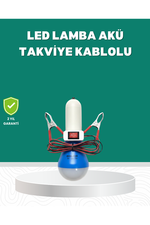 Aküden Çalışan 12V LED Ampul Taşınabilir Kullanım