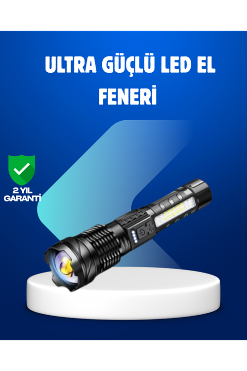 Güçlü LED El Feneri Şarj Edilebilir Çok Modlu
