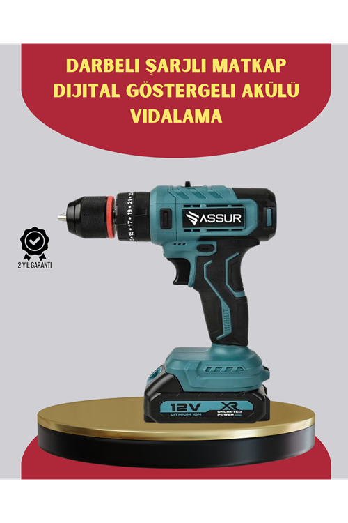 18 Parça Dijital Matkap Seti Çift Bataryalı