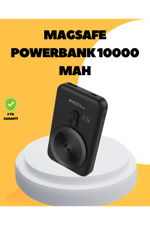 Manyetik Kablosuz Powerbank 22.5W Hızlı Şarj LCD Göstergeli