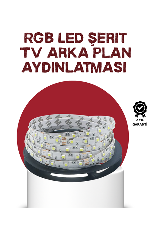 Kendinden Yapışkanlı LED Şerit Televizyon Aydınlatması 2mt