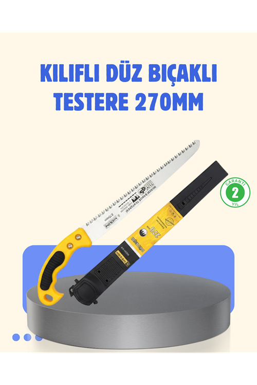 Kılıflı Budama Bahçe Testeresi 270 mm Düz Bıçaklı