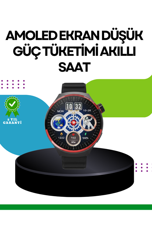 Spor ve Sağlık Takipli Akıllı Saat Kablosuz Şarj