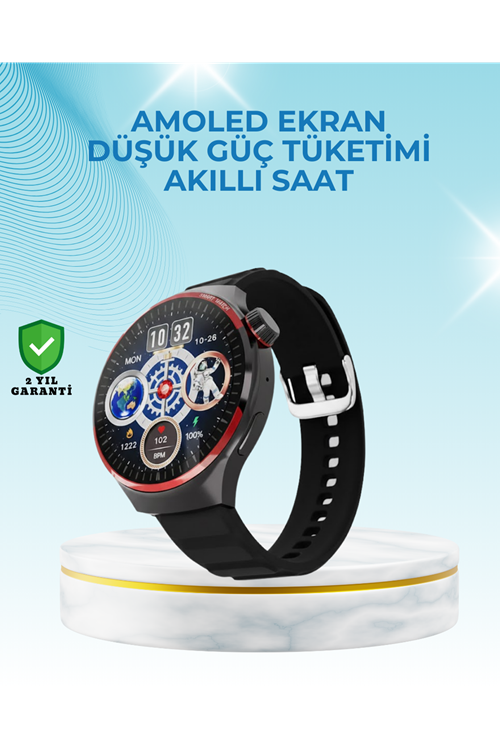 NFC Destekli Akıllı Saat AMOLED Ekranlı Şık Tasarım