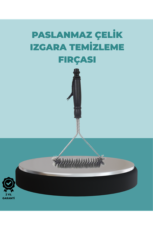 Uzun Saplı Paslanmaz Çelik Izgara Temizlik Fırçası
