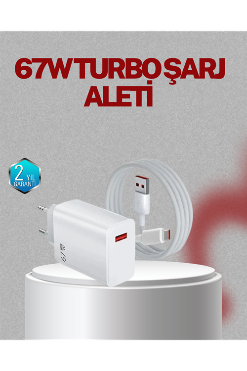 67 Watt Type C Şarj Adaptörü Asus Zenfone 7 8 9 Uyumlu