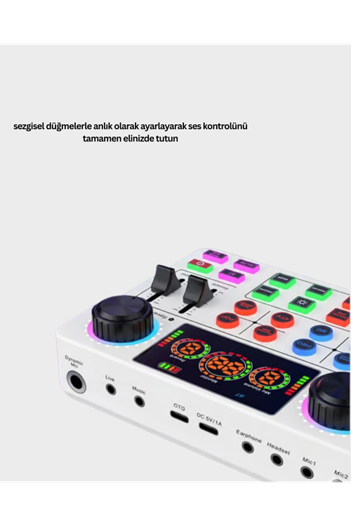 Podcast Karaoke ve Sosyal Medya Yayınları İçin Ses Kartı