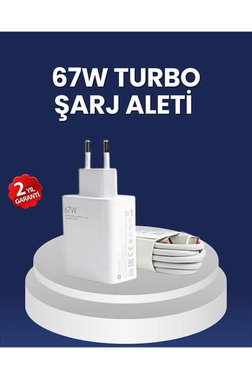 67 Watt Hızlı Şarj Adaptörü Samsung S20 S21 S22 S23 Uyumlu