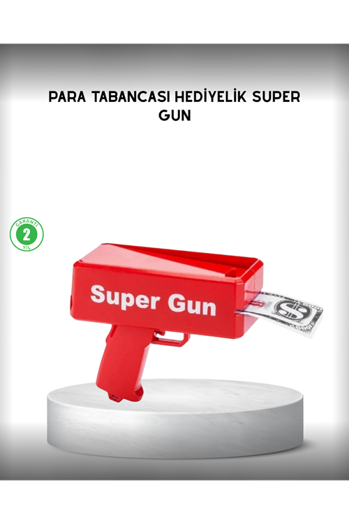 Para Dolar Saçma Para Atma Tabancası Otomatik Kırmızı Oyuncak