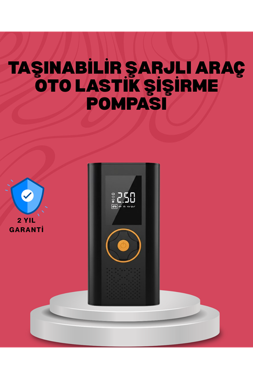 Çok Amaçlı Dijital Lastik Pompası Araç Bisiklet Top Uyumlu