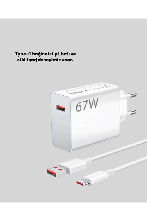 67 Watt Type C Hızlı Şarj Başlık Xiaomi Black Shark Uyumlu