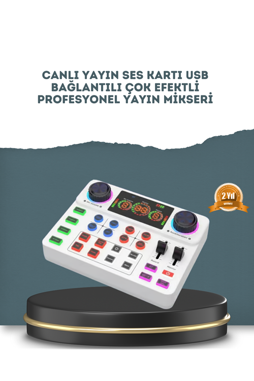 Gürültü Engelleme Özellikli Canlı Yayın Ses Kartı