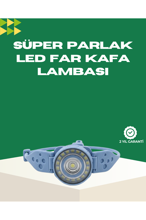 LED Kafa Lambası Kamp Yürüyüş ve Gece Kullanımı İçin