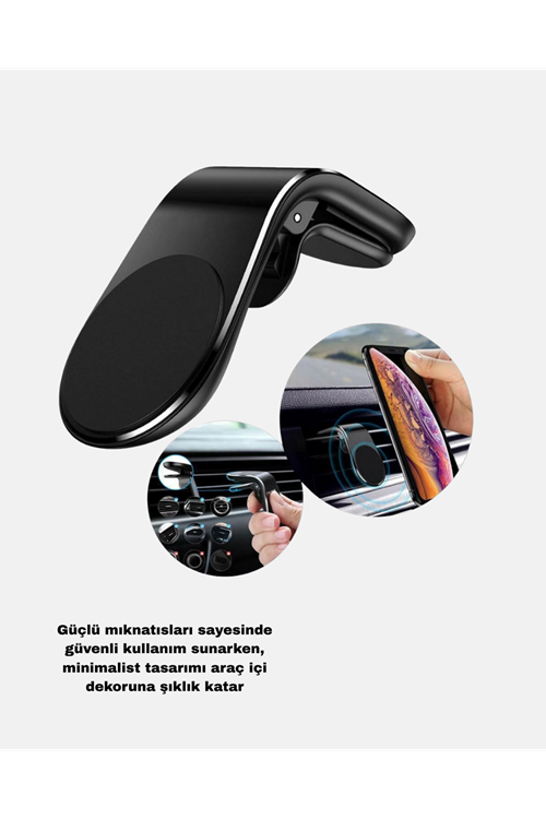 Manyetik Araç Telefon Tutucu ve Hızlı Şarj Adaptörü 2’li Set