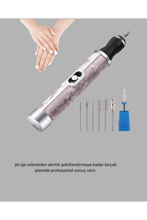 20.000 RPM Tırnak Matkabı + Mini LED Oje Kurutma Cihazı Seti