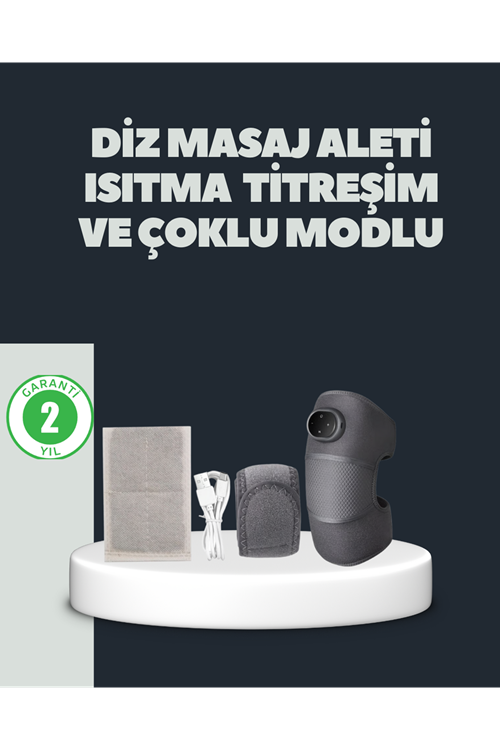 Isıtmalı Titreşimli Diz Masaj Cihazı 3D Rezonans Teknolojili