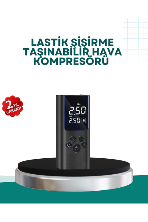 LED Işıklı Dijital Hava Pompası Araba Bisiklet Uyumlu