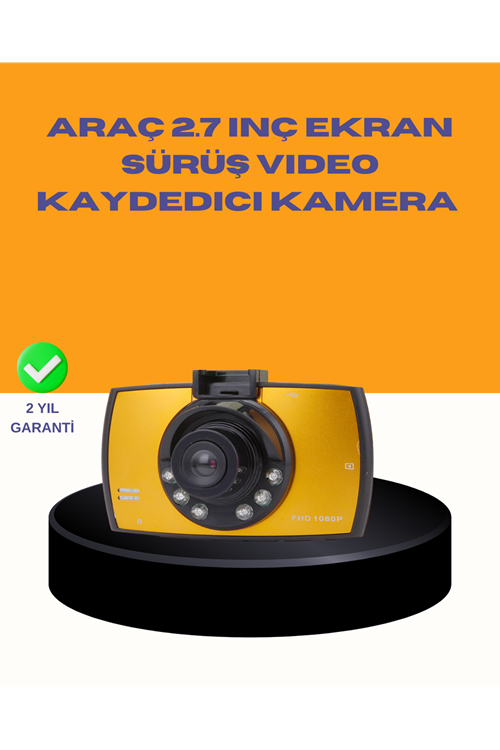 Araç Ön Kamera Full HD Kayıt ve G Sensor Özellikli