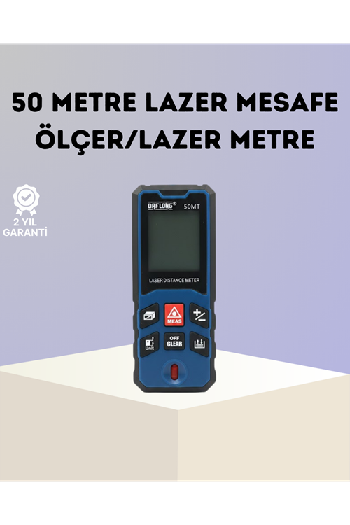 Lazer Metre 50 MT Hassas ve Hızlı Ölçüm Özellikli